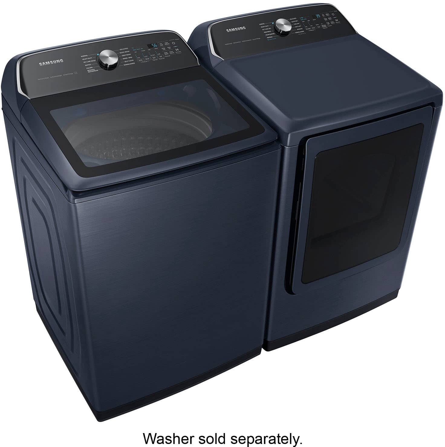 Alt View 16. Samsung - 7.4 Cu. Ft. Smart Electric Dryer with Steam and Pet Care Dry - Brushed Navy.