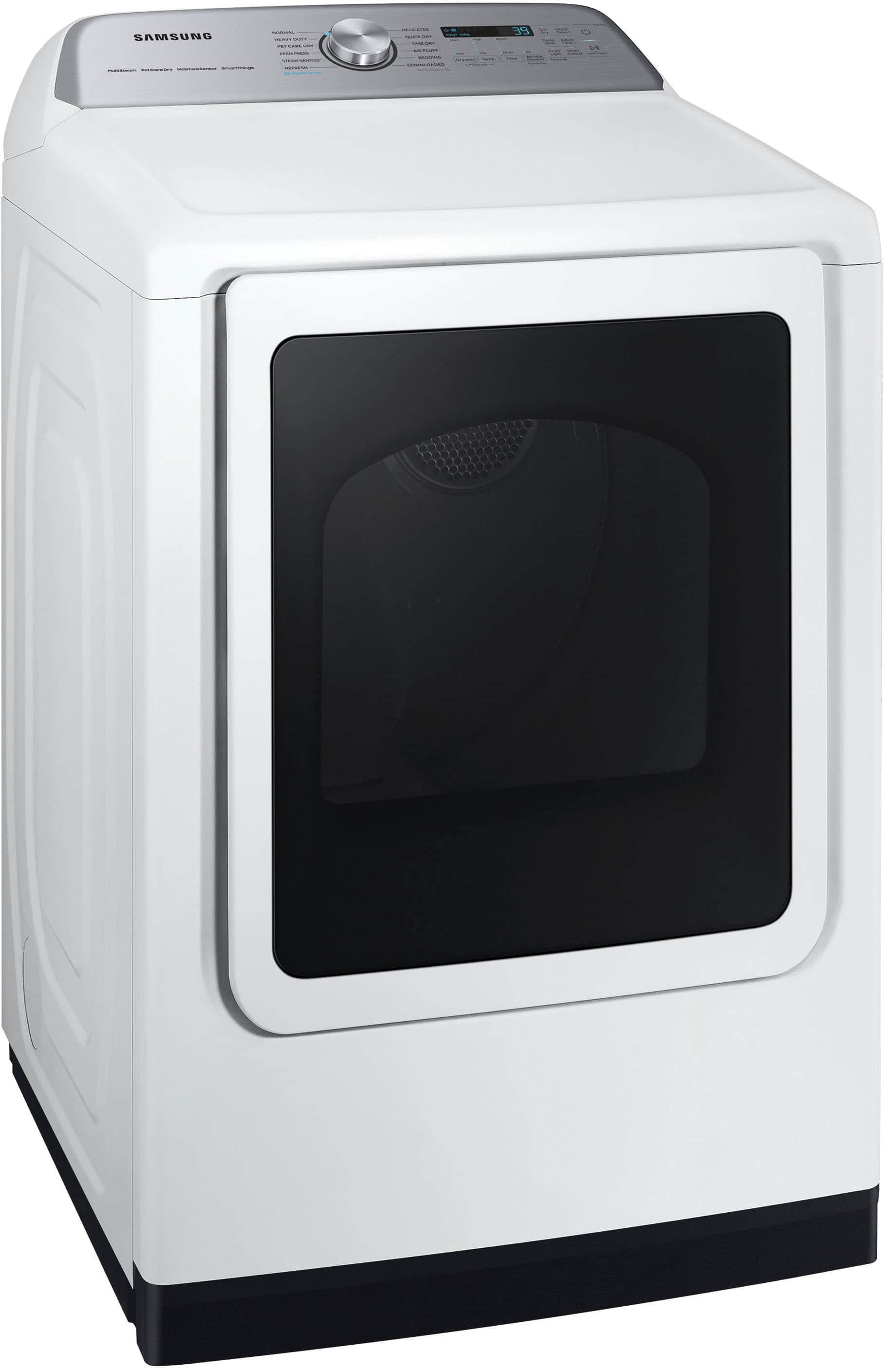 Alt View 11. Samsung - 7.4 Cu. Ft. Smart Electric Dryer with Steam and Pet Care Dry - White.