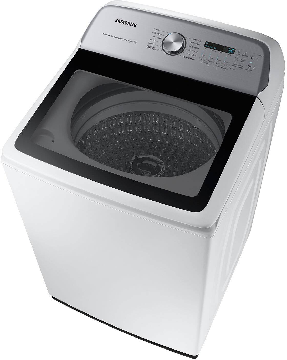 Alt View 13. Samsung - 5.4 Cu. Ft. High-Efficiency Smart Top Load Washer with ActiveWave Agitator - White.
