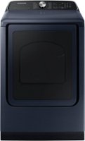 Samsung - 7.4 Cu. Ft. Smart Gas Dryer with Steam and Pet Care Dry - Brushed Navy - Front_Zoom