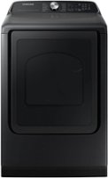 Samsung - 7.4 Cu. Ft. Smart Electric Dryer with Steam Sanitize+ - Black - Front_Zoom