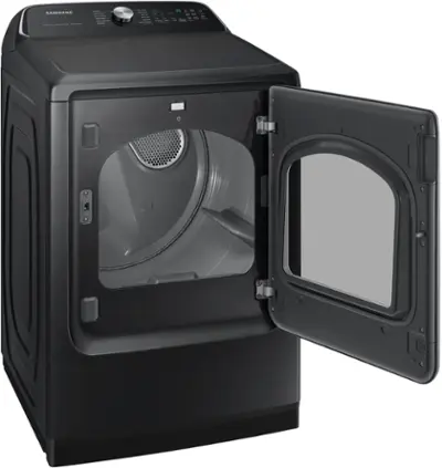 Samsung - 7.4 Cu. Ft. Smart Electric Dryer with Steam Sanitize+ - Black