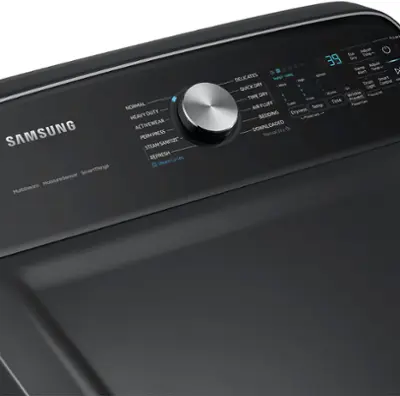 Samsung - 7.4 Cu. Ft. Smart Electric Dryer with Steam Sanitize+ - Black