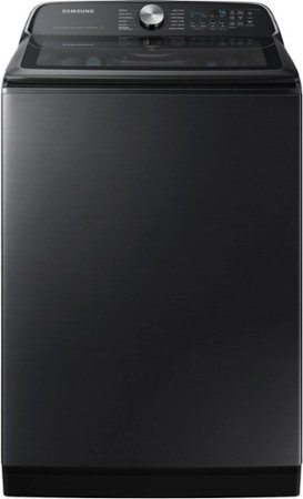 Samsung - 5.4 Cu. Ft. High-Efficiency Smart Top Load Washer with ActiveWave Agitator - Brushed Black