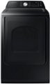 Front Zoom. Samsung - 7.4 Cu. Ft. Smart Gas Dryer with Sensor Dry - Black.