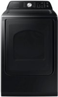 Samsung - 7.4 Cu. Ft. Smart Gas Dryer with Sensor Dry - Black - Front_Zoom