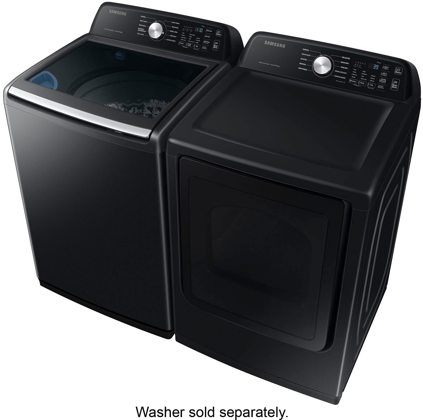 Alt View 18. Samsung - 7.4 Cu. Ft. Smart Gas Dryer with Sensor Dry - Black.