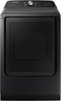 Samsung - 7.4 Cu. Ft. Smart Gas Dryer with Steam Sanitize+ - Black - Front_Zoom