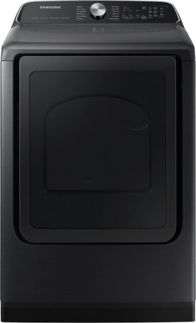 Front Zoom. Samsung - 7.4 Cu. Ft. Smart Gas Dryer with Steam Sanitize+ - Black.