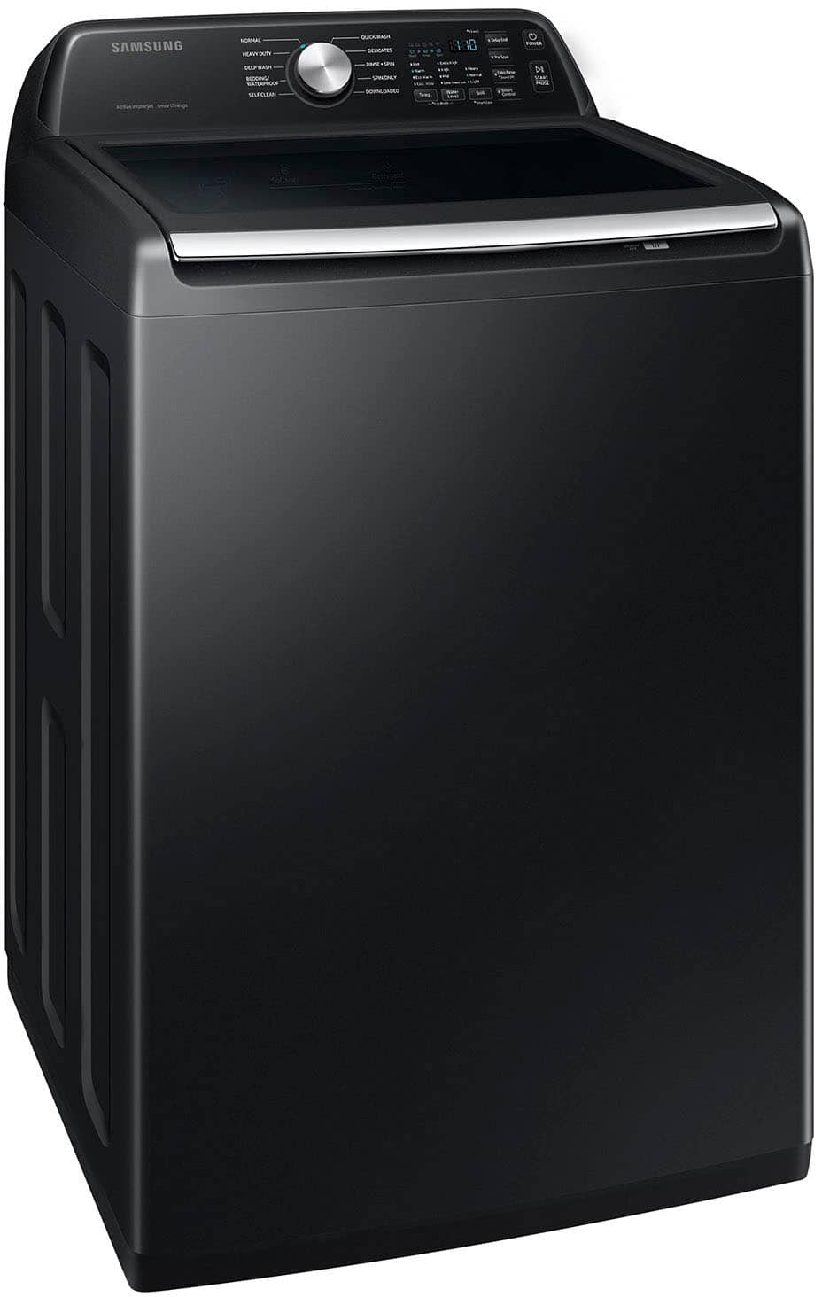 Alt View 11. Samsung - 4.6 Cu. Ft. High-Efficiency Smart Top Load Washer with ActiveWave Agitator - Black.