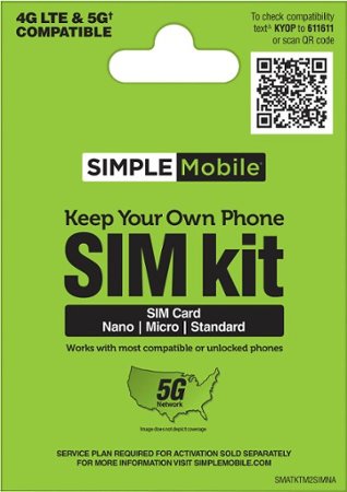 Simple Mobile - Bring Your Own Phone Dual Mini SIM Pack with Nano/Micro/Standard - Multi