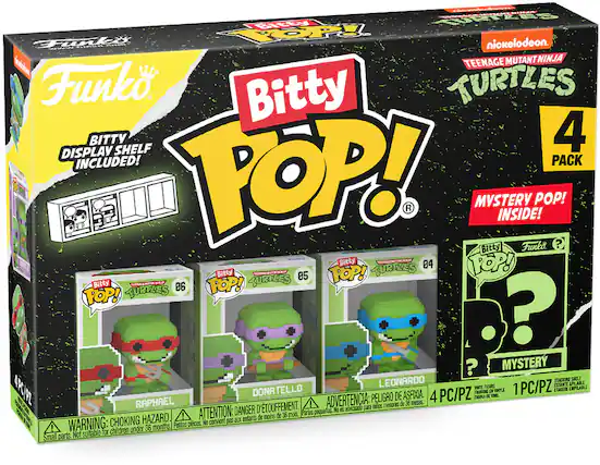 Front. Funko - Bitty POP! Teenage Mutant Ninja Turtles- 4 Pack.
