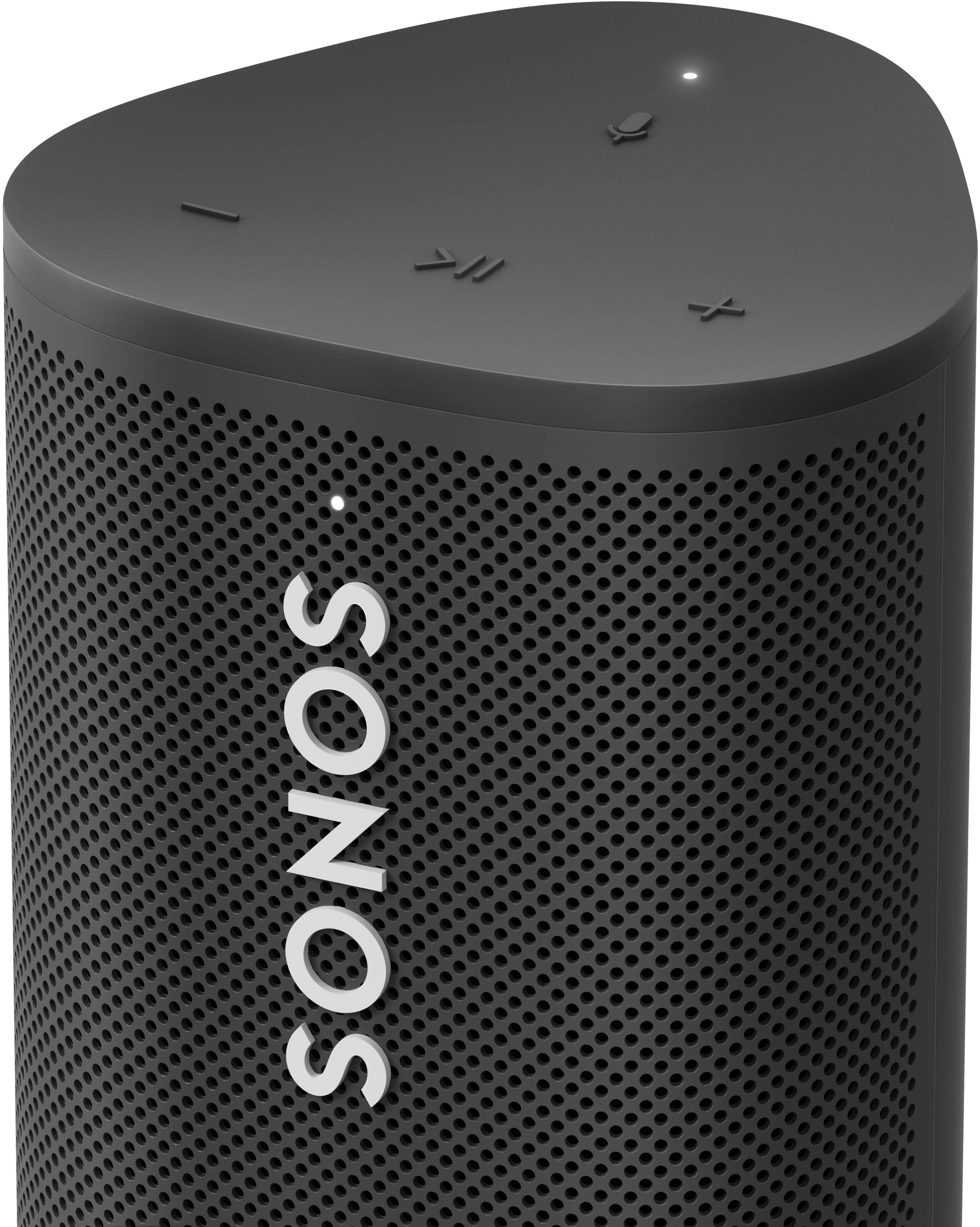 Left. Sonos - Roam + Wireless Charger Bundle (Each) - Black.