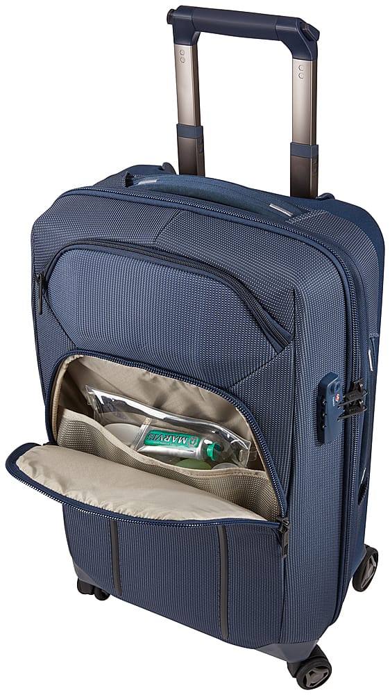 Left View: Thule - Crossover 2 Carry On Spinner - Dress Blue