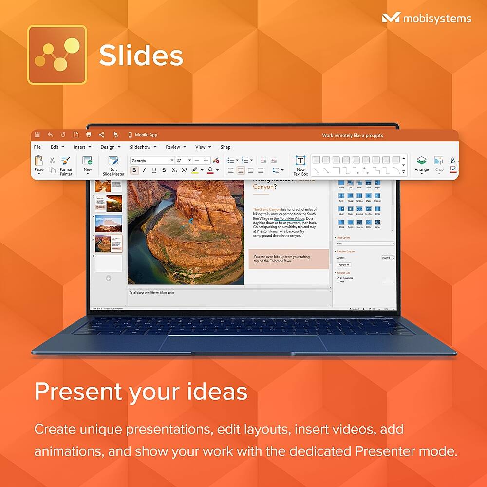 Alt View 15. mobisystems - OfficeSuite Home & Business - Lifetime, Digital Key, 1 Windows PC, 1 user- Documents, Sheets, Slides, Mail with Calendar.