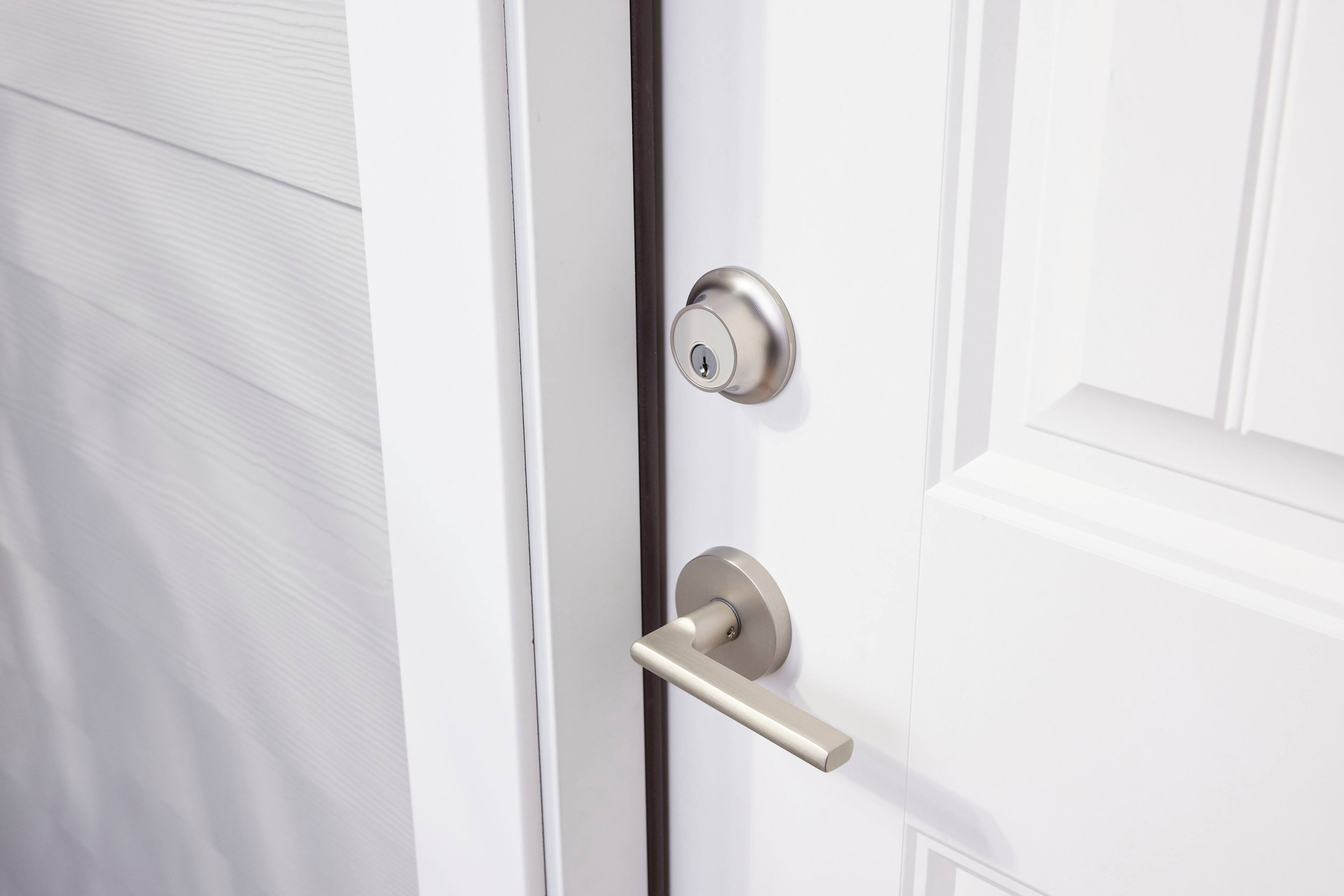 Alt View 12. Level - Lock+ Smart Lock Bluetooth Replacement Deadbolt with Apple HomeKey/App/Key - Satin Nickel.