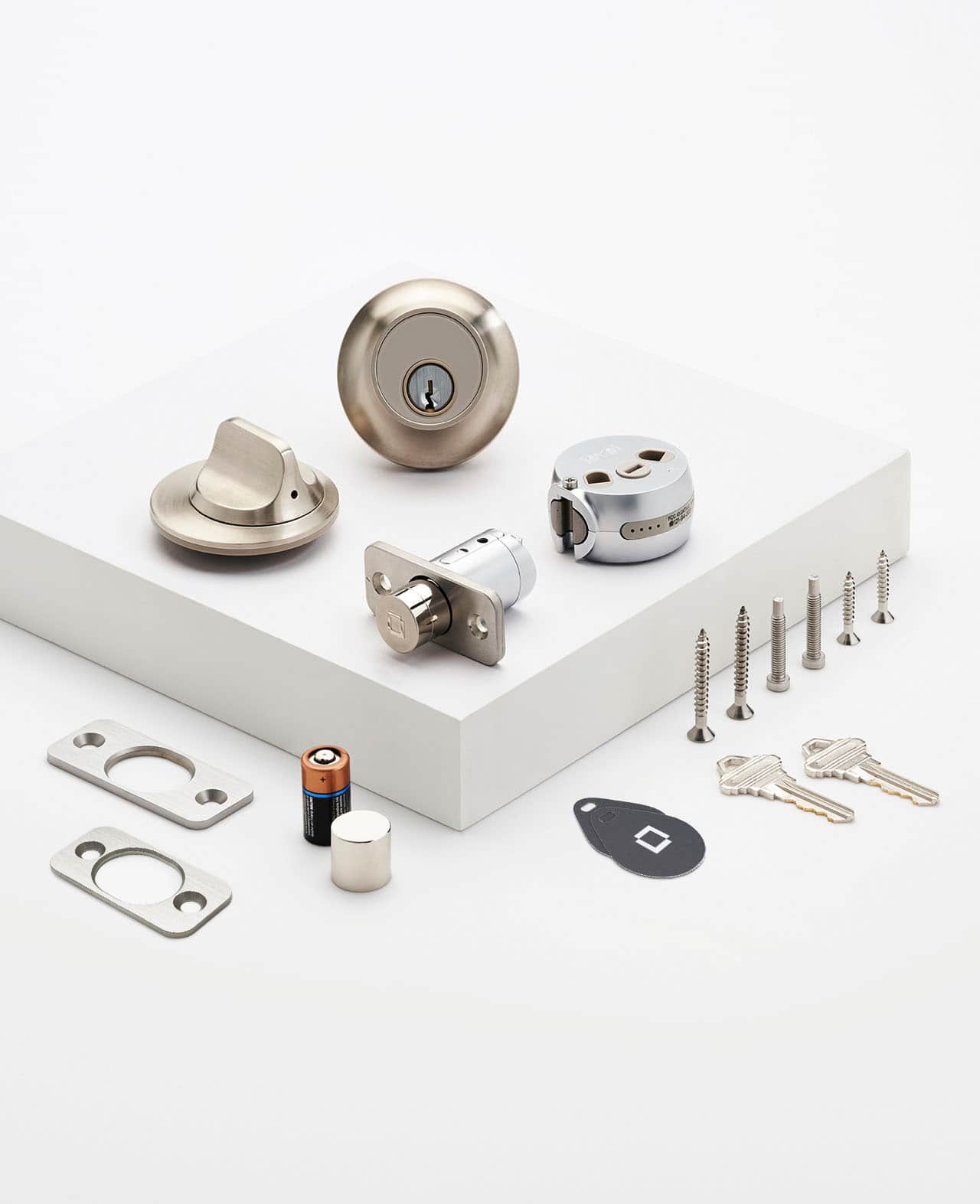 Alt View 14. Level - Lock+ Smart Lock Bluetooth Replacement Deadbolt with Apple HomeKey/App/Key - Satin Nickel.