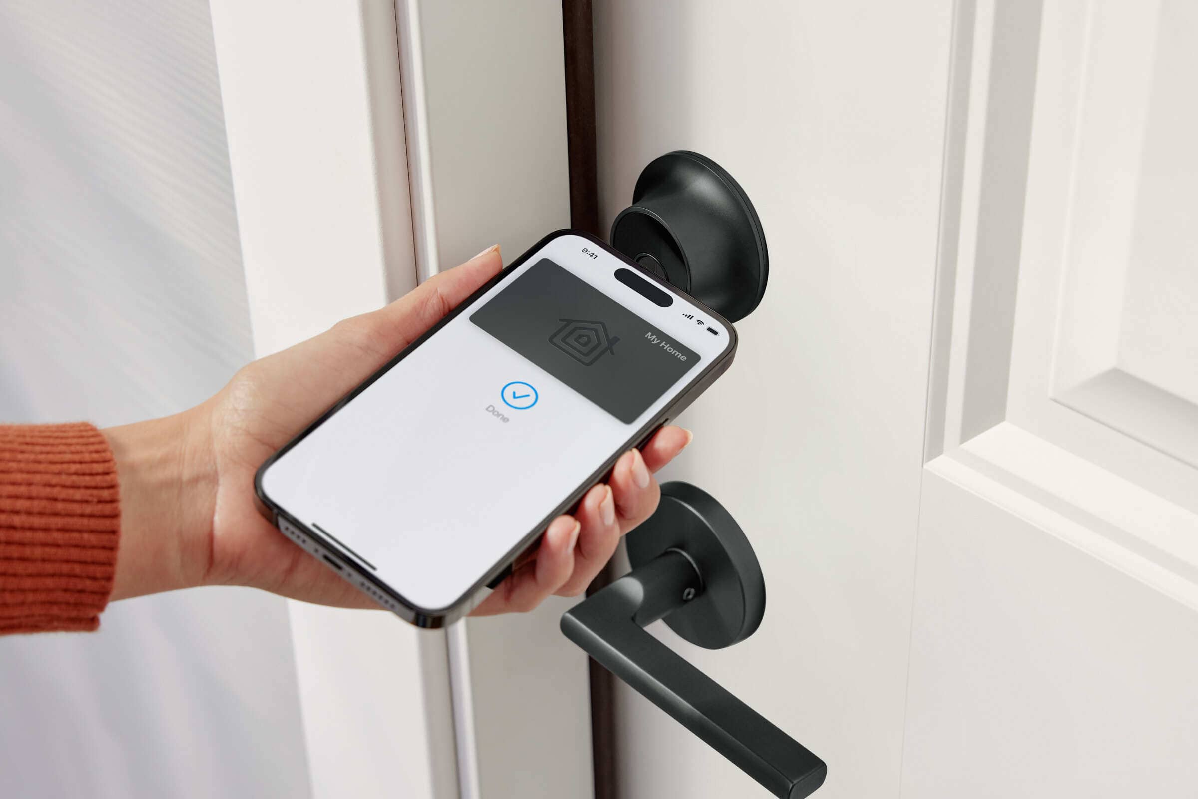 Left. Level - Lock+ Smart Lock Bluetooth Replacement Deadbolt with Apple HomeKey/App/Key - Matte Black.