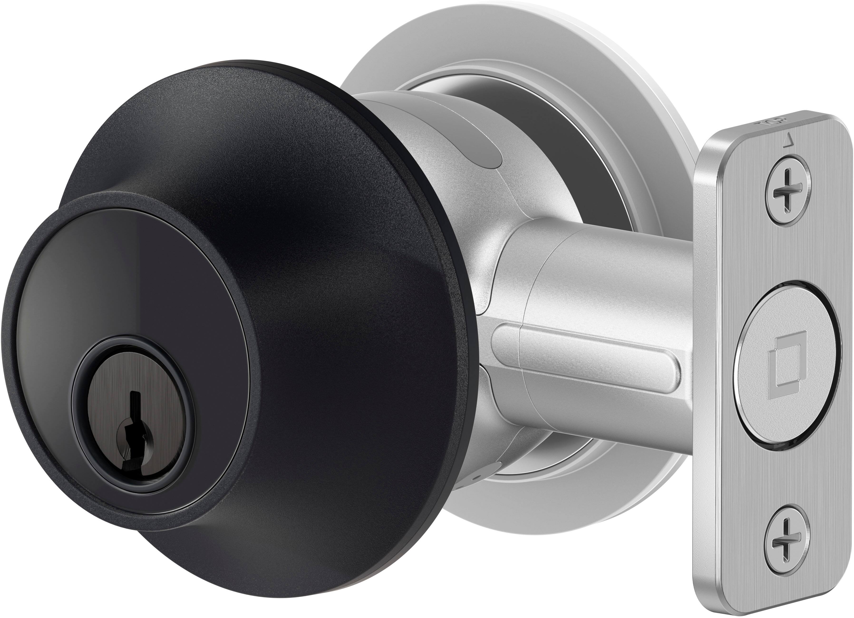 Angle. Level - Lock+ Smart Lock Bluetooth Replacement Deadbolt with Apple HomeKey/App/Key - Matte Black.