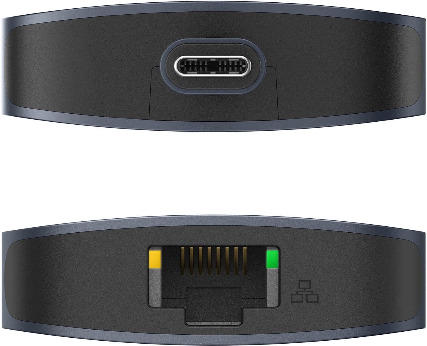 Alt View 11. Hyper - HyperDrive Next 11 Port USB-C Hub, dual 4K HDMI, Ethernet, 2 USB-C, 2 USB-A, microSD/SD, travel dock for PC/Chromebook - Midnight Blue.