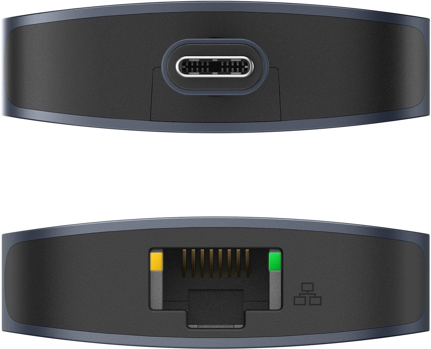 Alt View 11. Hyper - HyperDrive Next​ 11 Port USB-C Hub, dual 4K HDMI, Ethernet, 2 USB-C, 2 USB-A, microSD/SD, travel dock for PC/Chromebook - Midnight Blue.