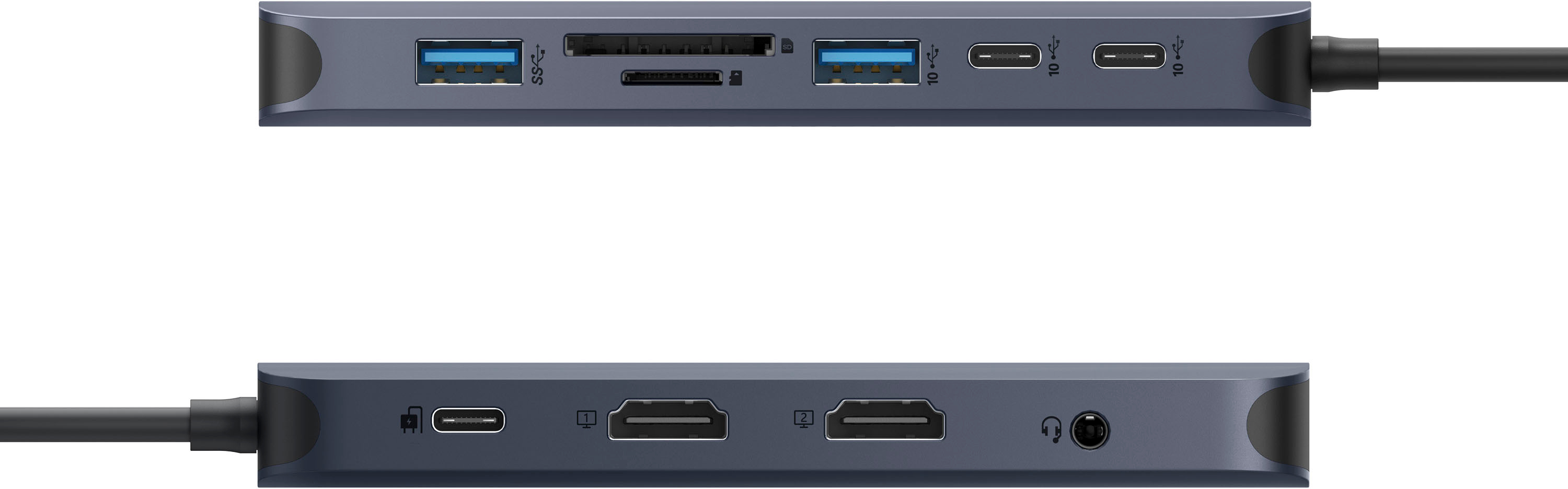 Hyper® HyperDrive Dual 4K HDMI 10-in-1 USB-C Hub M1/M2/M3 MacBooks - Blue