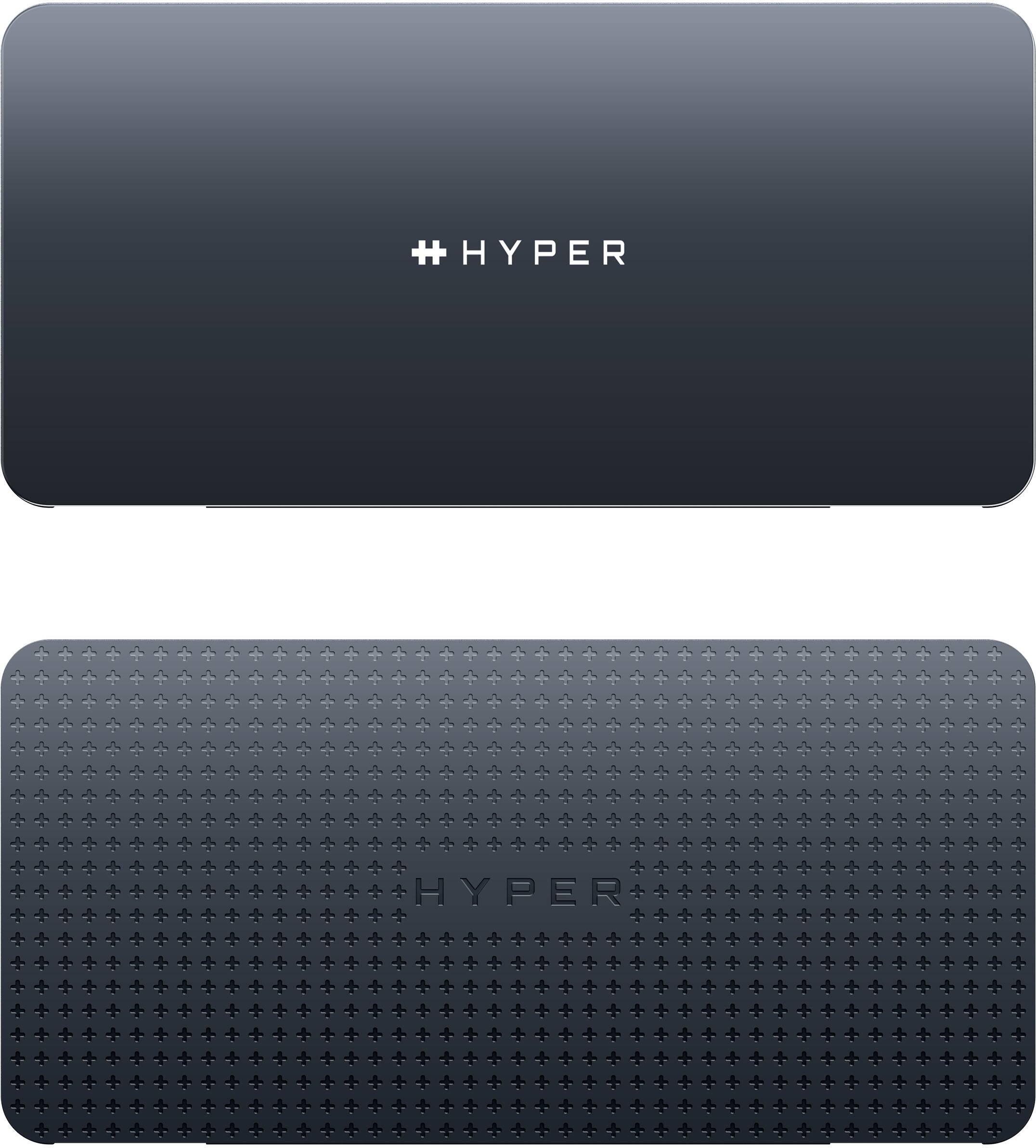 Left. Hyper - HyperDrive Next 10 Port USB-C Dock, dual 4K HDMI, Ethernet, 1 USB-C, 2 USB-A, SD, for MacBook and Windows PC - Midnight Blue.