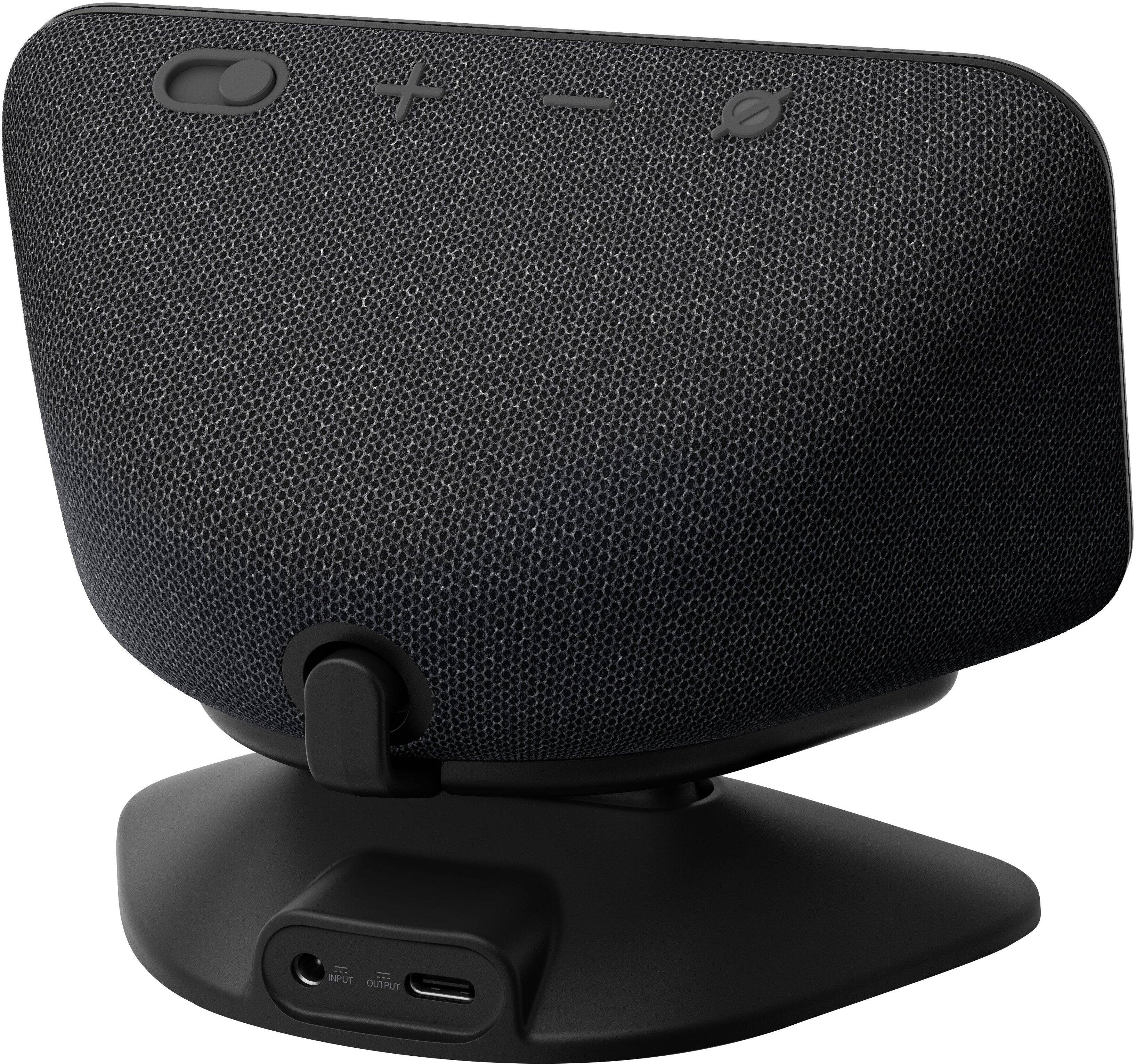 Alt View 12. Amazon - Echo Show 5 (3rd Gen) Adjustable Stand with USB-C Charging Port - Charcoal.