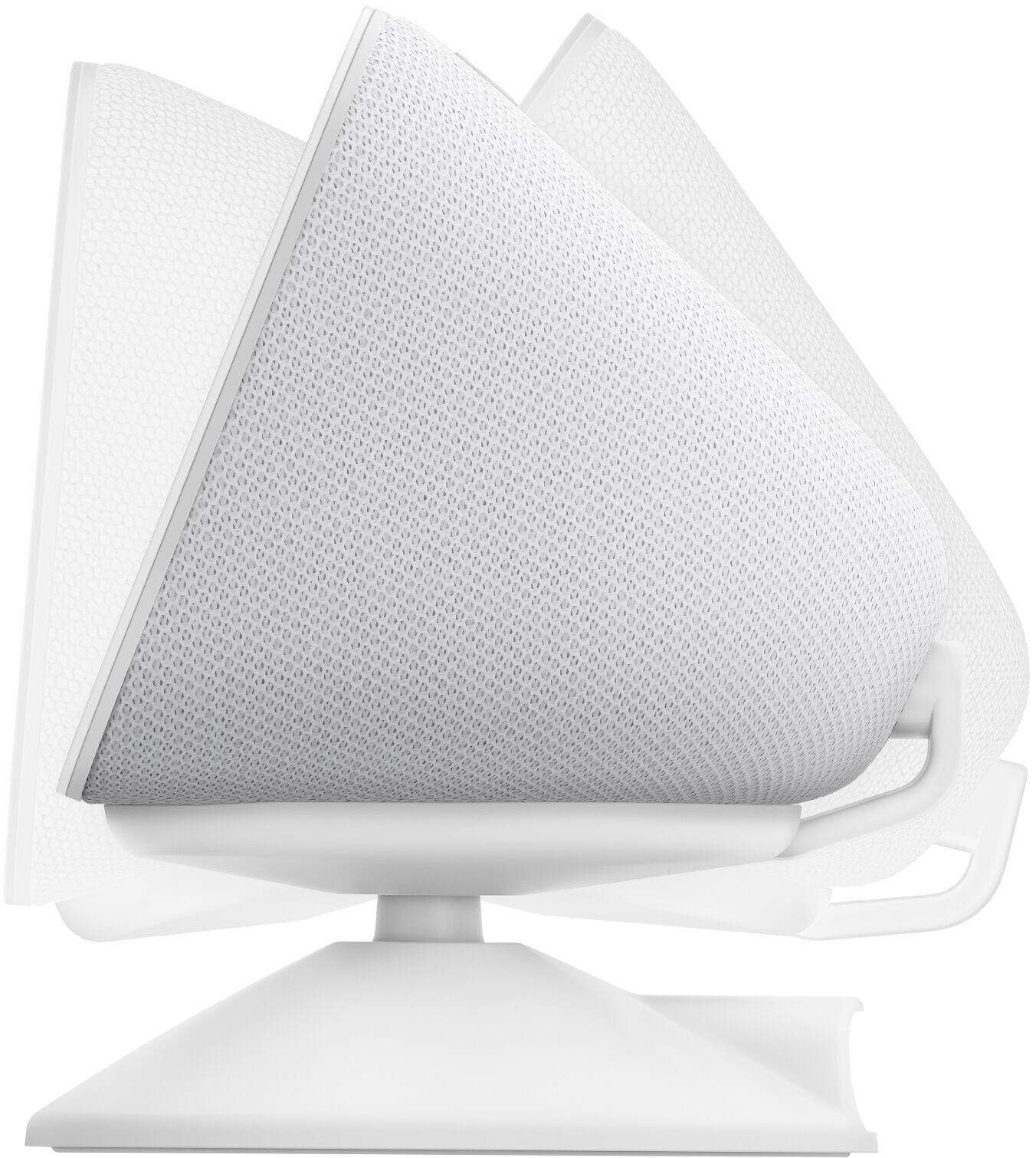 Left. Amazon - Echo Show 5 (3rd Gen) Adjustable Stand with USB-C Charging Port - Glacier White.