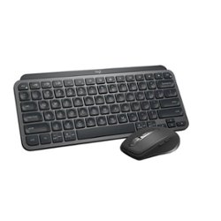 Logitech - MX Keys Mini Combo for Business 60% Wireless Keyboard and Mouse Bundle for Windows/Mac/Chrome/Linux - Graphite - Front_Zoom
