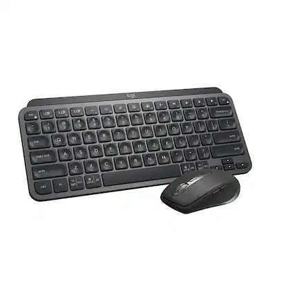 Front. Logitech - MX Keys Mini Combo for Business 60% Wireless Keyboard and Mouse Bundle for Windows/Mac/Chrome/Linux - Graphite.