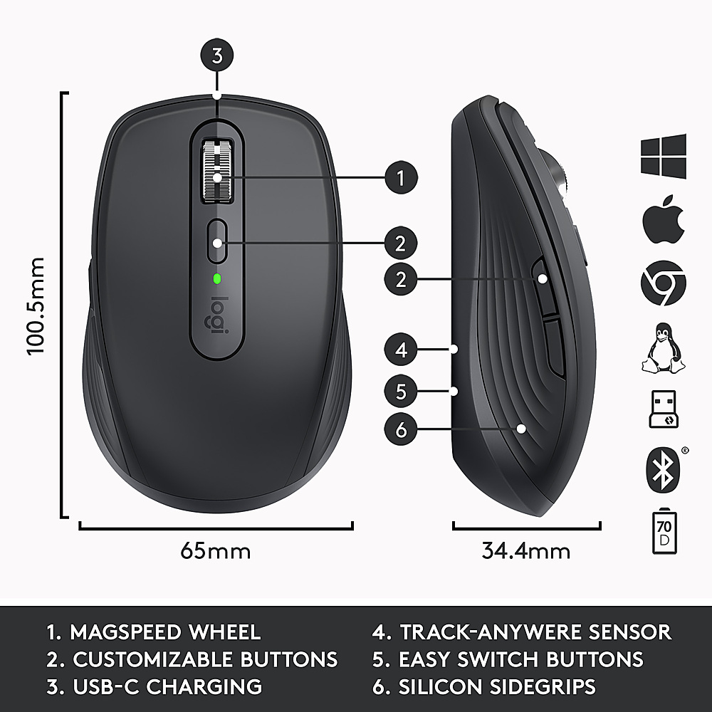 Logitech MX Keys Mini TKL Wireless Bluetooth Scissor Keyboard with Backlit  Keys Black 920-010475 - Best Buy
