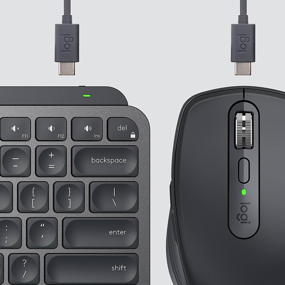Alt View 17. Logitech - MX Keys Mini Combo for Business 60% Wireless Keyboard and Mouse Bundle for Windows/Mac/Chrome/Linux - Graphite.