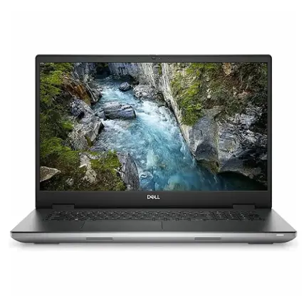Front. Dell - Precision 7000 17.3" Laptop - Intel Core i7 with 32GB Memory - 512 GB SSD - Aluminum Titan Gray.