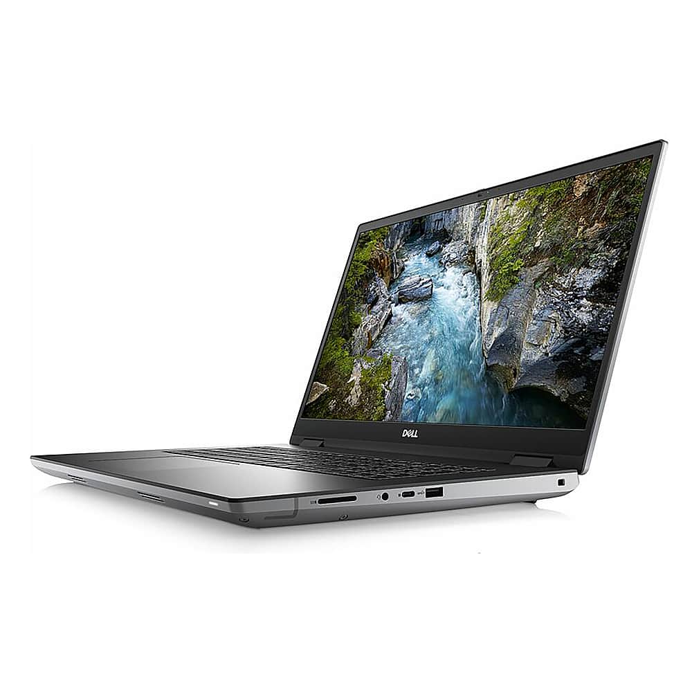 Left. Dell - Precision 7000 17.3" Laptop - Intel Core i7 with 32GB Memory - 512 GB SSD - Aluminum Titan Gray.
