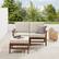 Alt View 11. Walker Edison - Modern Outdoor 3-Piece Acacia Chat Set - Dark Brown.