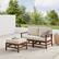 Alt View 12. Walker Edison - Modern Outdoor 3-Piece Acacia Chat Set - Dark Brown.