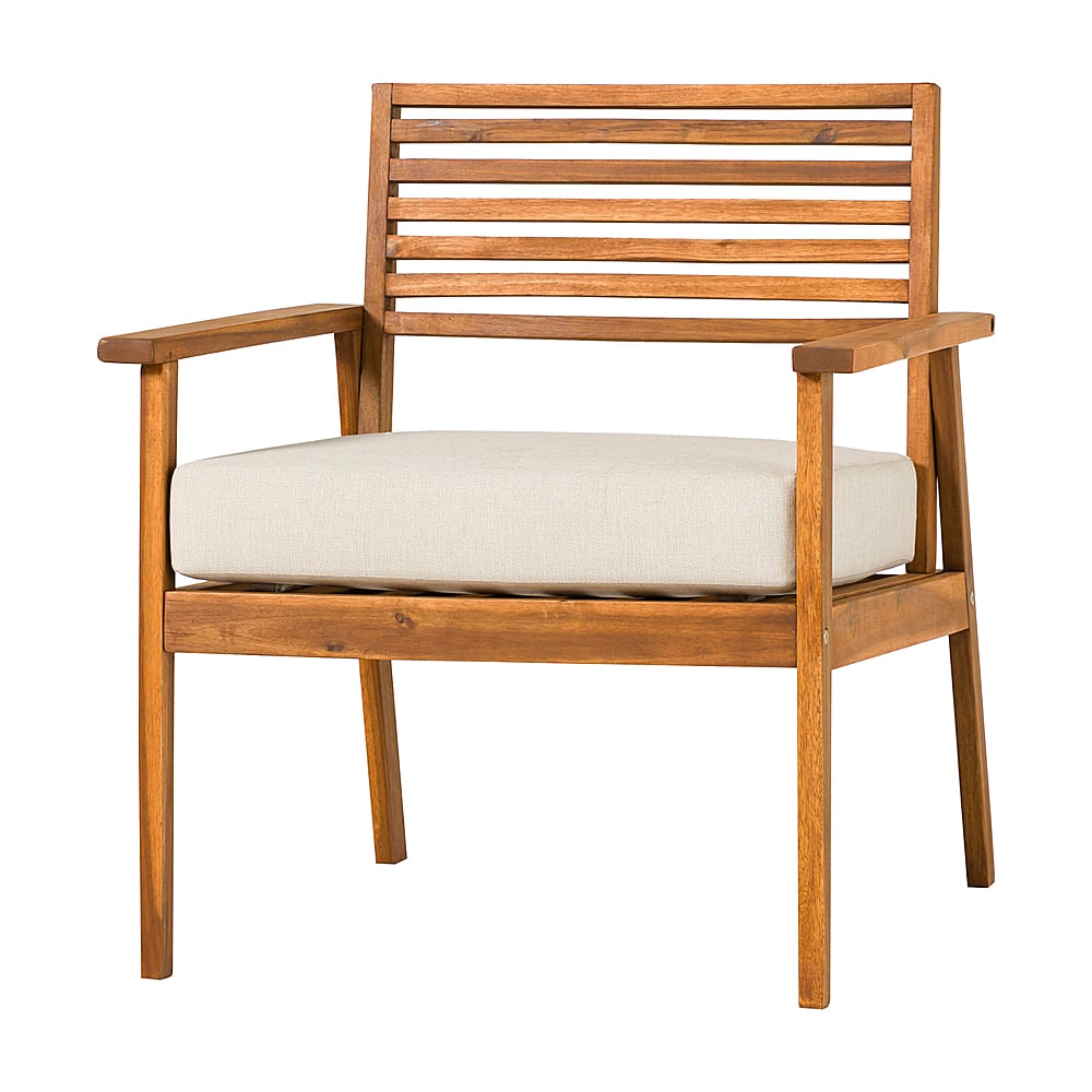 Walker Edison – Modern Acacia Outdoor Lounge Chair – Brown Sansujyuku sansujyuku.com