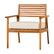 Angle. Walker Edison - Modern Acacia Outdoor Lounge Chair - Brown.