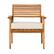 Front. Walker Edison - Modern Acacia Outdoor Lounge Chair - Brown.