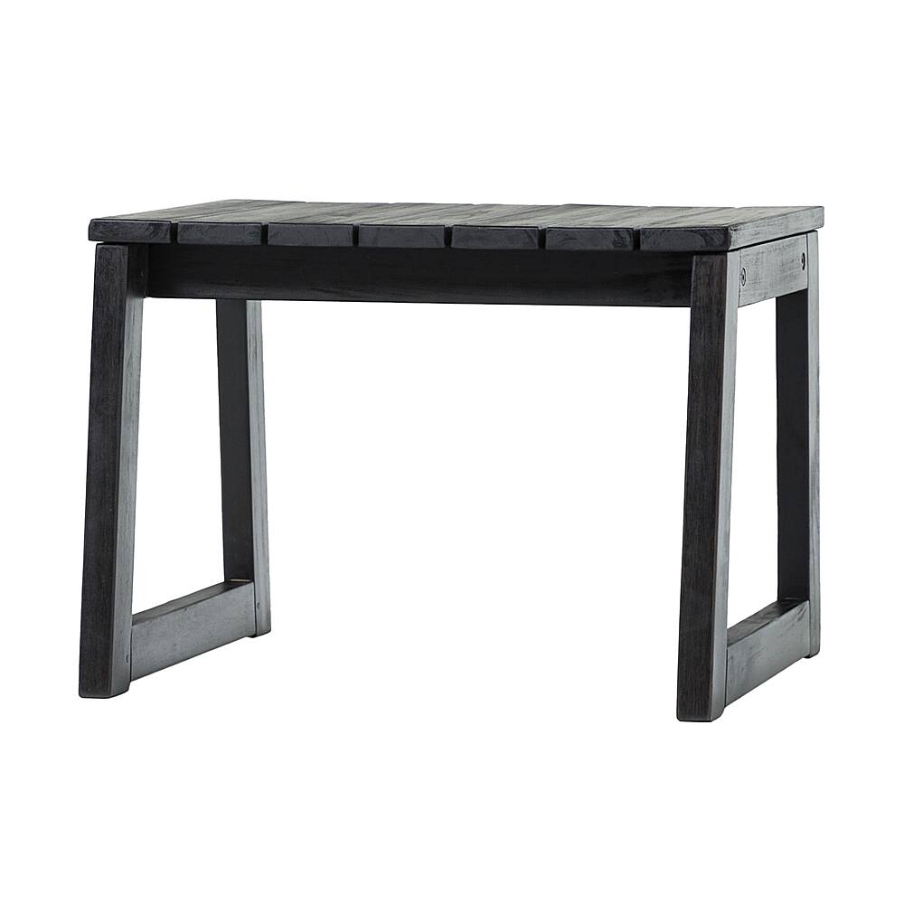 Angle. Walker Edison - Modern Solid Wood Outdoor Side Table - Black Wash.