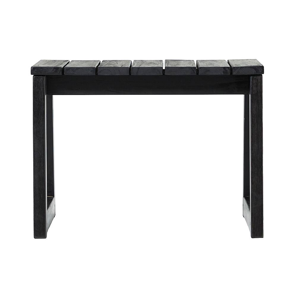 Front. Walker Edison - Modern Solid Wood Outdoor Side Table - Black Wash.