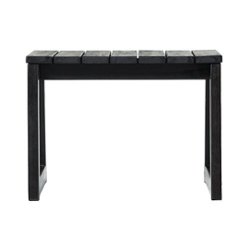 Walker Edison - Modern Solid Wood Outdoor Side Table - Black Wash - Front_Zoom