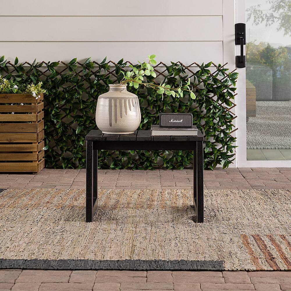 Alt View 37. Walker Edison - Modern Solid Wood Outdoor Side Table - Black Wash.
