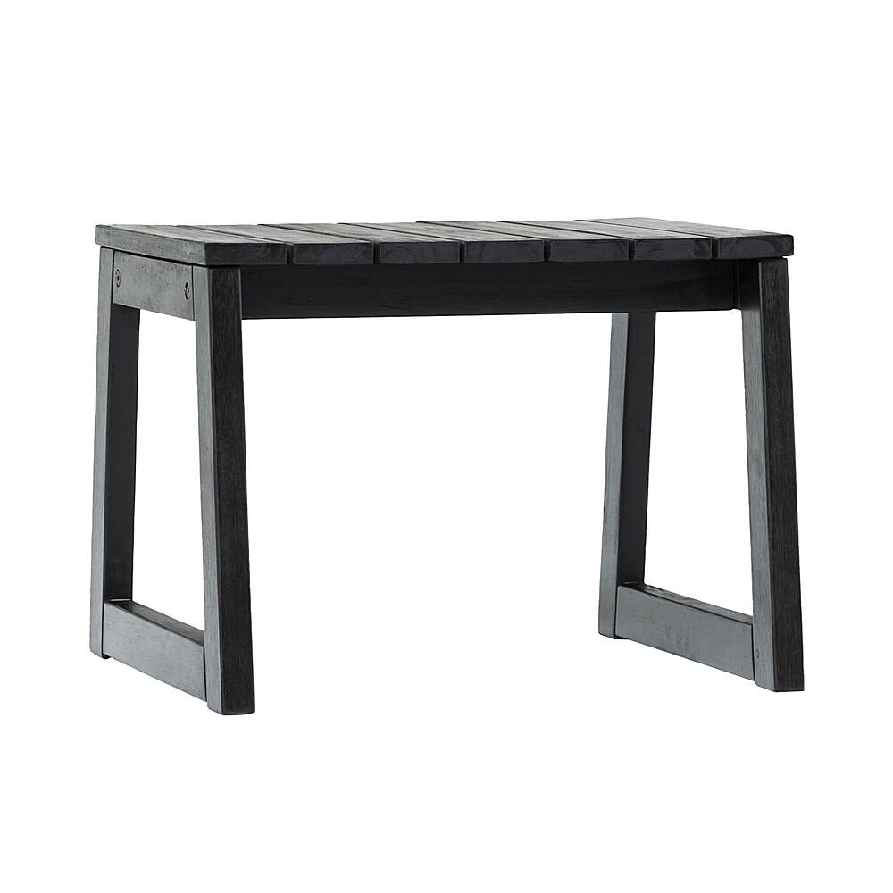 Left. Walker Edison - Modern Solid Wood Outdoor Side Table - Black Wash.