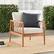 Alt View 12. Walker Edison - Modern Solid Wood Spindle-Style Outdoor Lounge Chair - Brown.