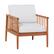Left. Walker Edison - Modern Solid Wood Spindle-Style Outdoor Lounge Chair - Brown.