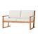 Angle. Walker Edison - Modern Solid Wood Slatted Outdoor Loveseat - Natural.