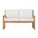 Front. Walker Edison - Modern Solid Wood Slatted Outdoor Loveseat - Natural.