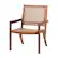 Angle. Walker Edison - Boho Solid Wood Outdoor Accent Chair - Dark Brown.